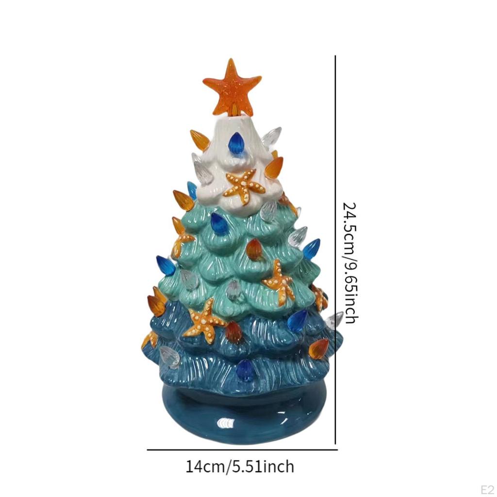 Christmas Tree Night Light Ceramic Starfishes Decor Birthday Gift Decorative Xmas