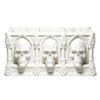 Skull Pen Holder Makeup Brush Holder 3D Printed Gothic Resin Bowl Planter Desktop Organizer Home Halloween Decor