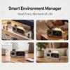 Indoor Thermometers Hygrometer Clock Rechargeable Time Temperature Moisture Screen for Bedroom Bedside Table Monitoring