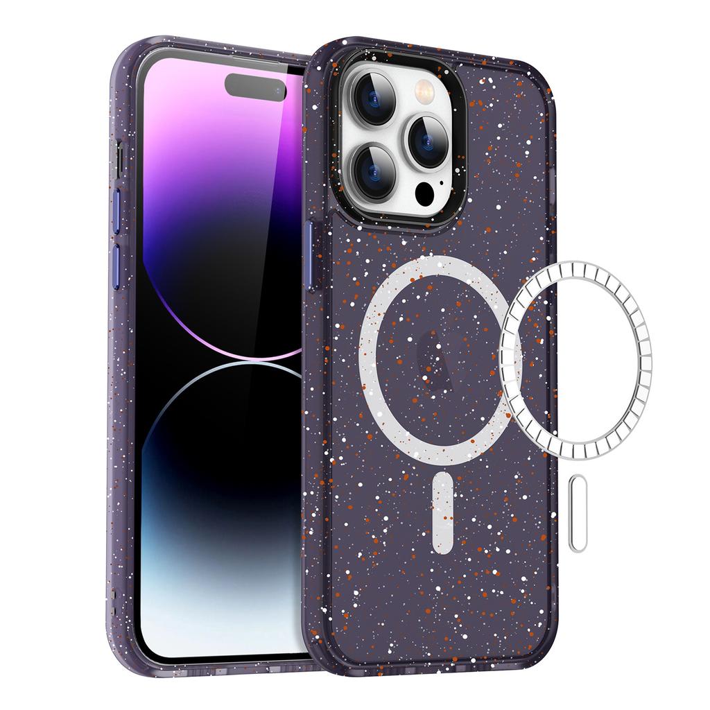 For IPhone16 Splash Ink Magnetic Phone Case for Apple 15pro Colorful 14 Skin-feel Mobile Phone Protective Case