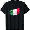NEW LIMITED Vintage Sicilia Italy Flag Italia Italian Sicily Souvenir T-Shirt Mens Womens Tees Top Tops Tee