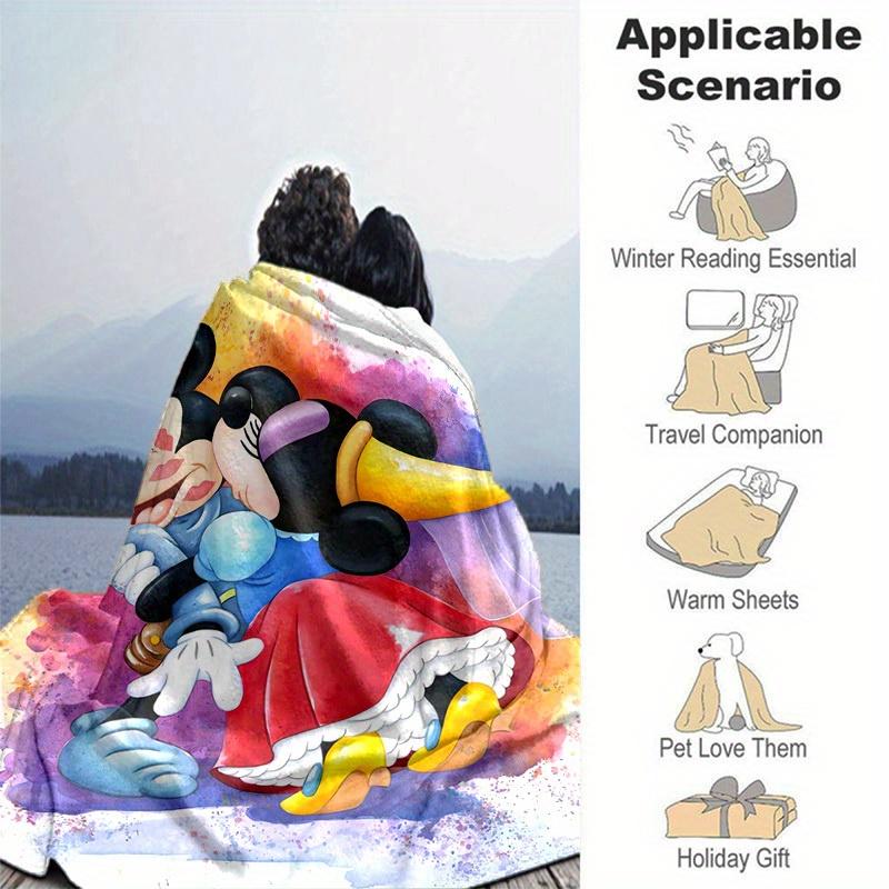 1pc, Mickey Mouse Home Decor Blanket, Bedroom, Living Room, or Travel, Flannel Throw Blanket