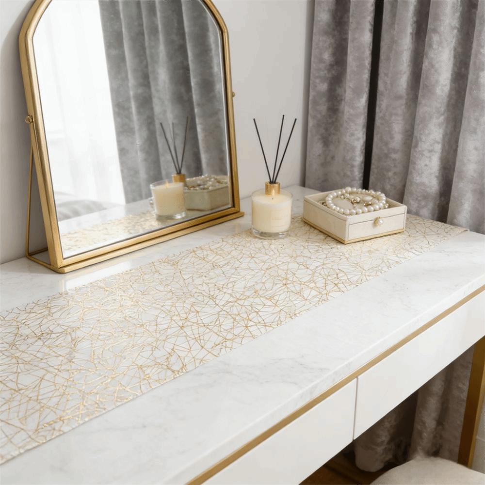 Bronzing Glitter Table Runner Rectangle Table Cloths Runner Metallic Table Runner Party Decoration