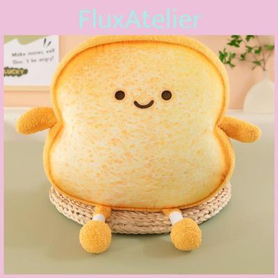 Toast Plush Pillow With Emotions For Girls Dorm Room Bed Decor Soft Toy