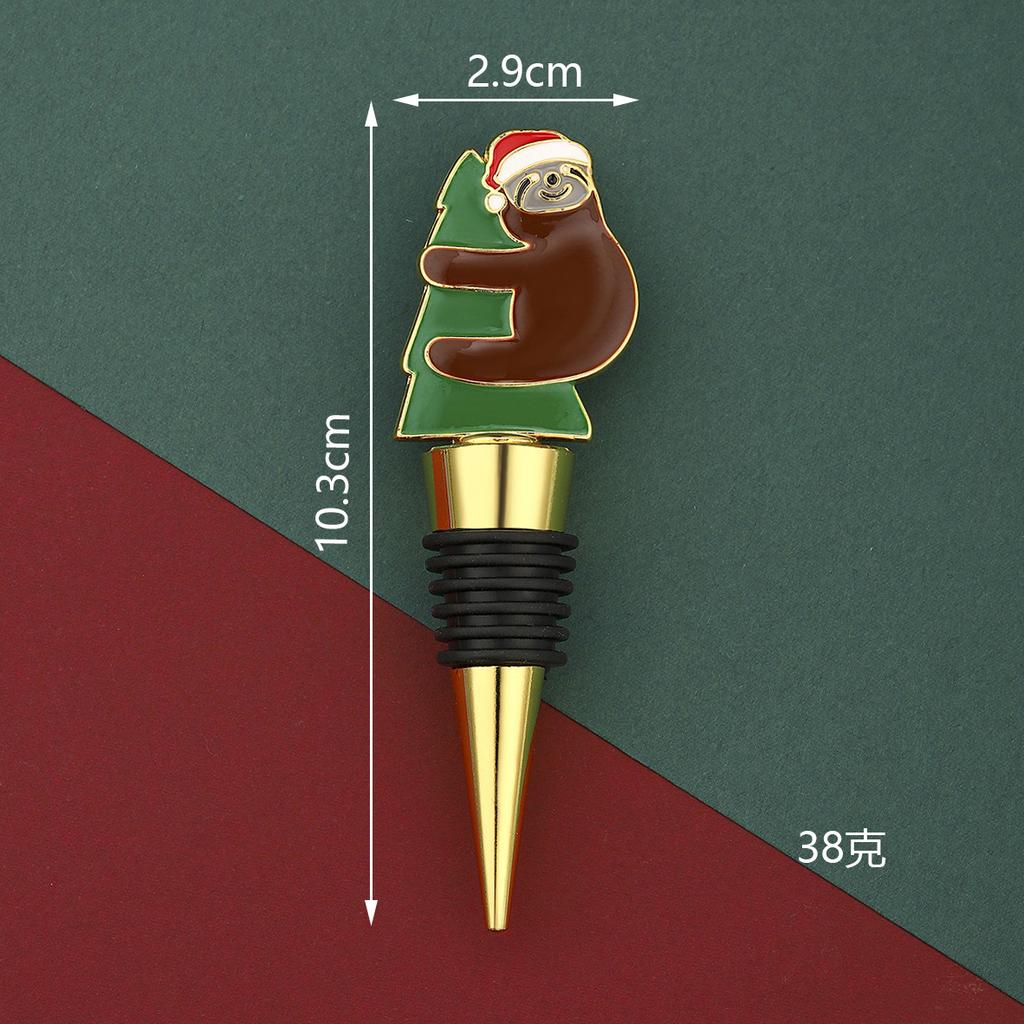 Christmas Wine Stopper Silicone Wine Beverage Bottle Cap Leak Proof Sealed Fresh Bottle Champagne Bottles Sealer Wine Seal