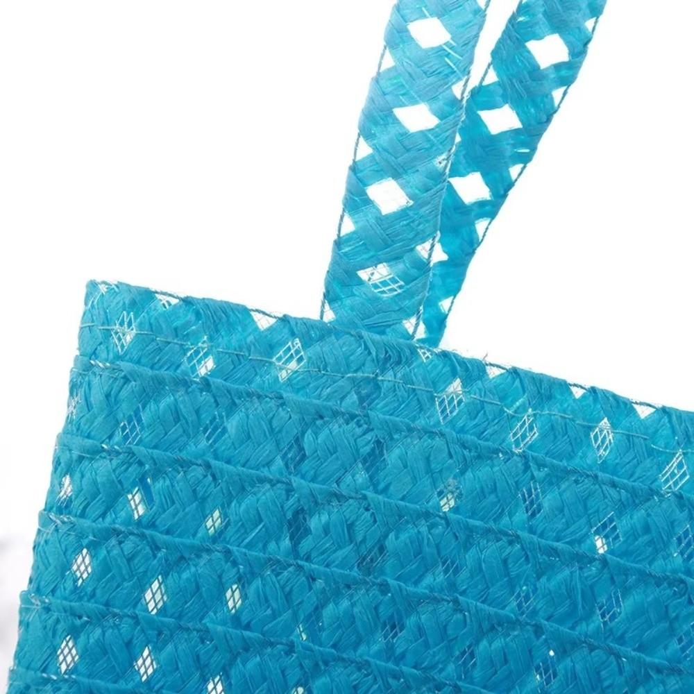 2Pcs/Set Flower Design Children Beach Hats Set Wide Brim Straw Wide Hat Sun-protective Hat  Party