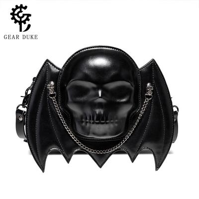 Γυναικεία Τσάντα Ώμου Crossbody με Σχέδιο Punk Κρανίο Νυχτερίδα
