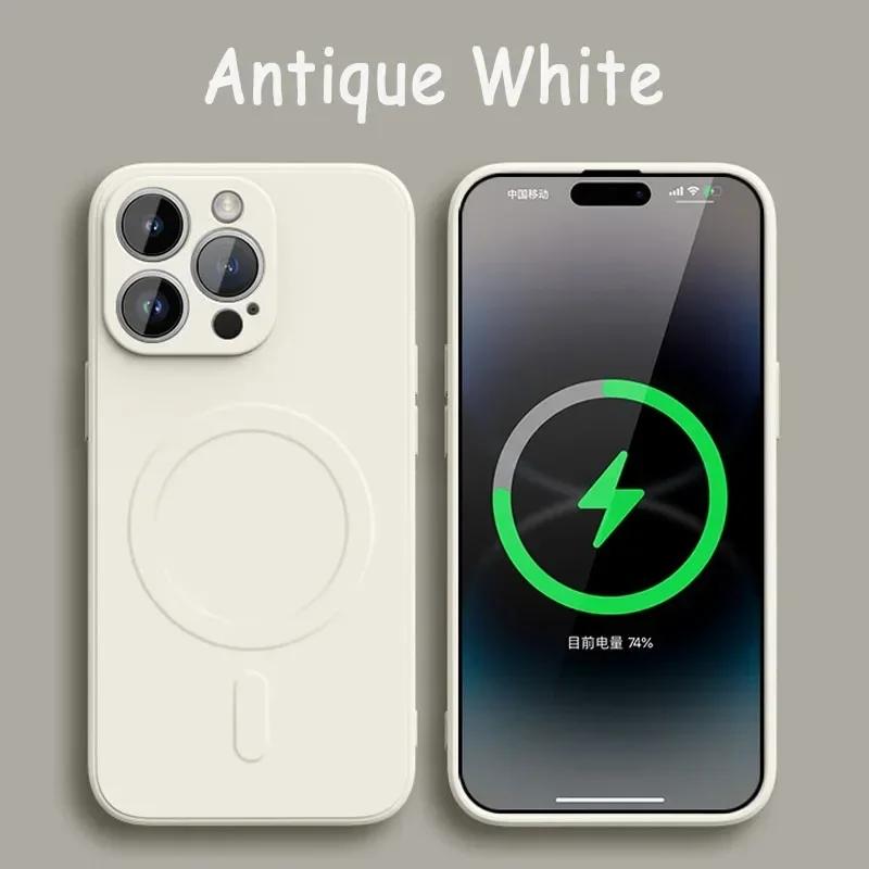 Original For Magsafe Magnetic Wireless Charge Phone Case for iPhone 17 Pro Max 16 15 14 Plus 11 12 13 Mini Liquid Silicone Cover