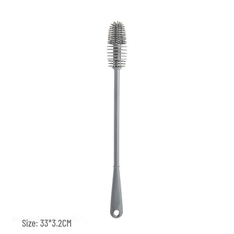 Silicone Long-Handle Cup Brush - Ideal for Baby Bottles & Glasses