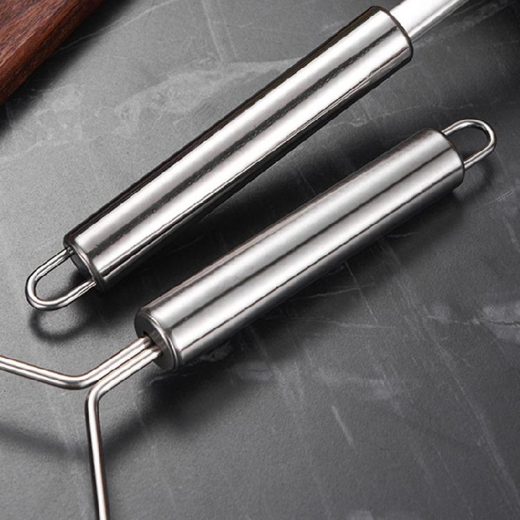 Ergonomic Handle Floral Waved Shape Potato Crusher Nonslip Grip Fruit and Vegetable Press Practical Mashing Tool