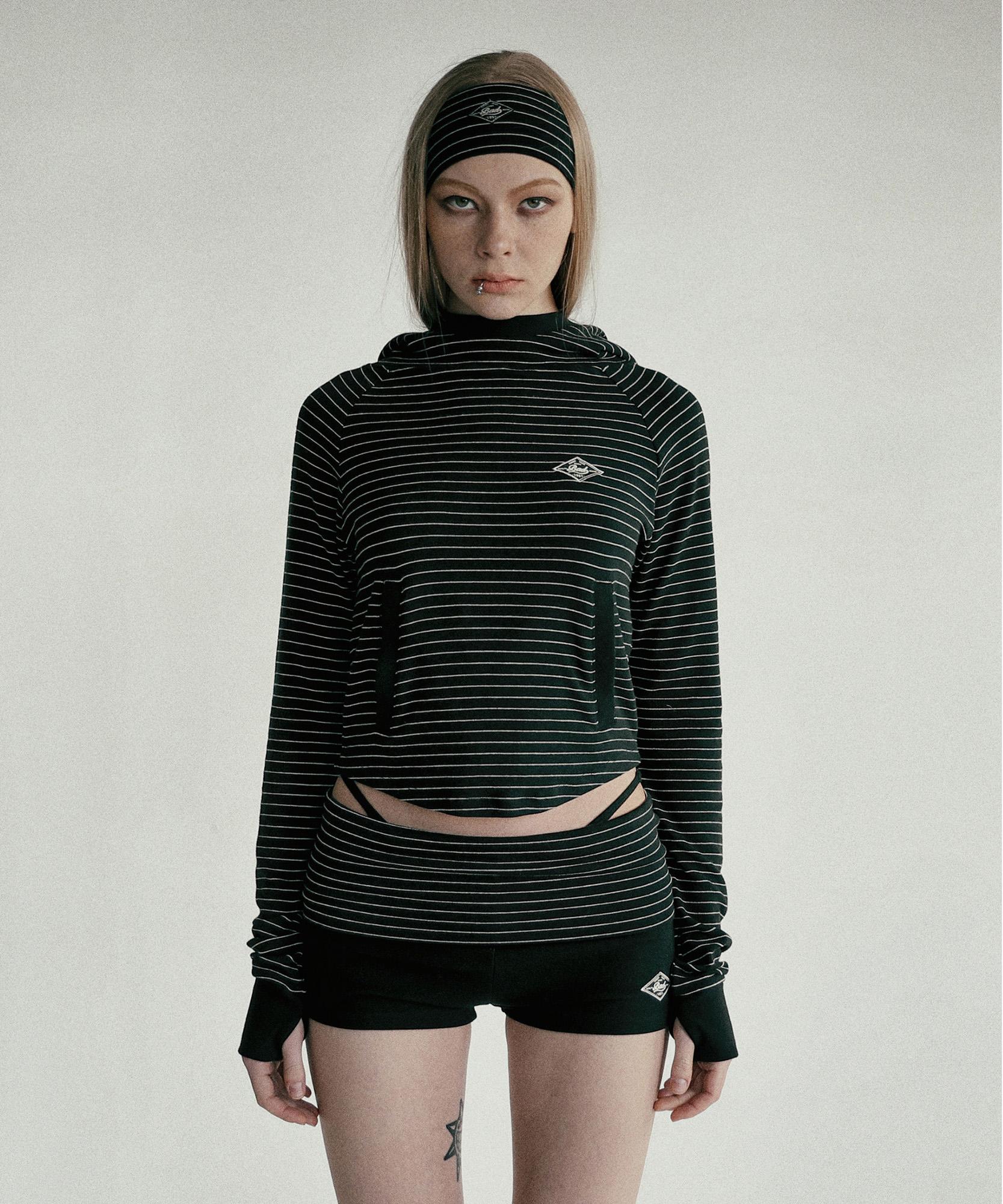Bad Blood Beyond Soft Hoodie Slim Fit - Striped Black S