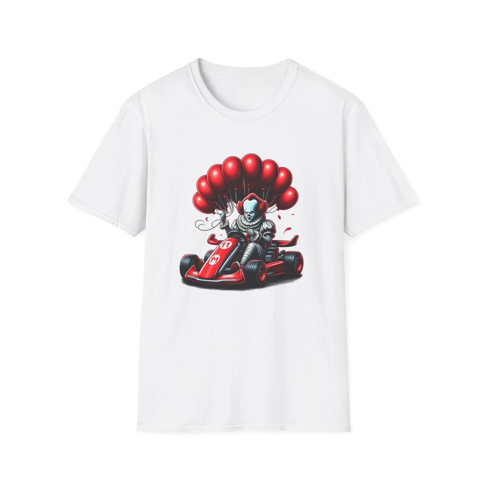 Men s and Women s T-shirts Pennywise MarioKart T-Shirt – Creepy Clown Racing Mashup Tee M