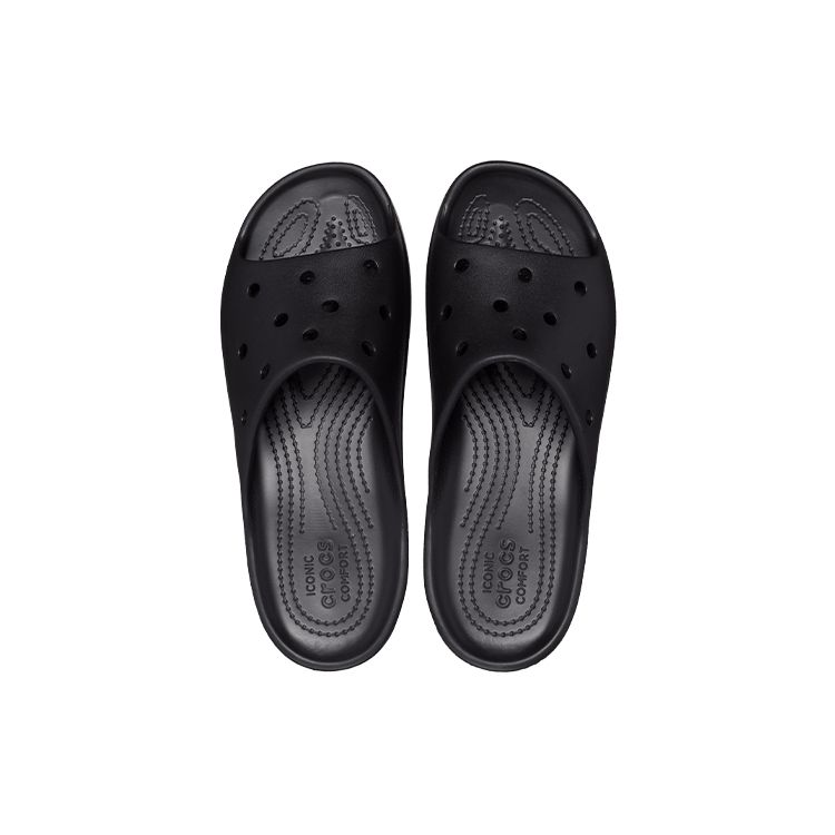 Crocs Classic Cloud One Strap Sports Slippers Women Slippers Black 208180-001