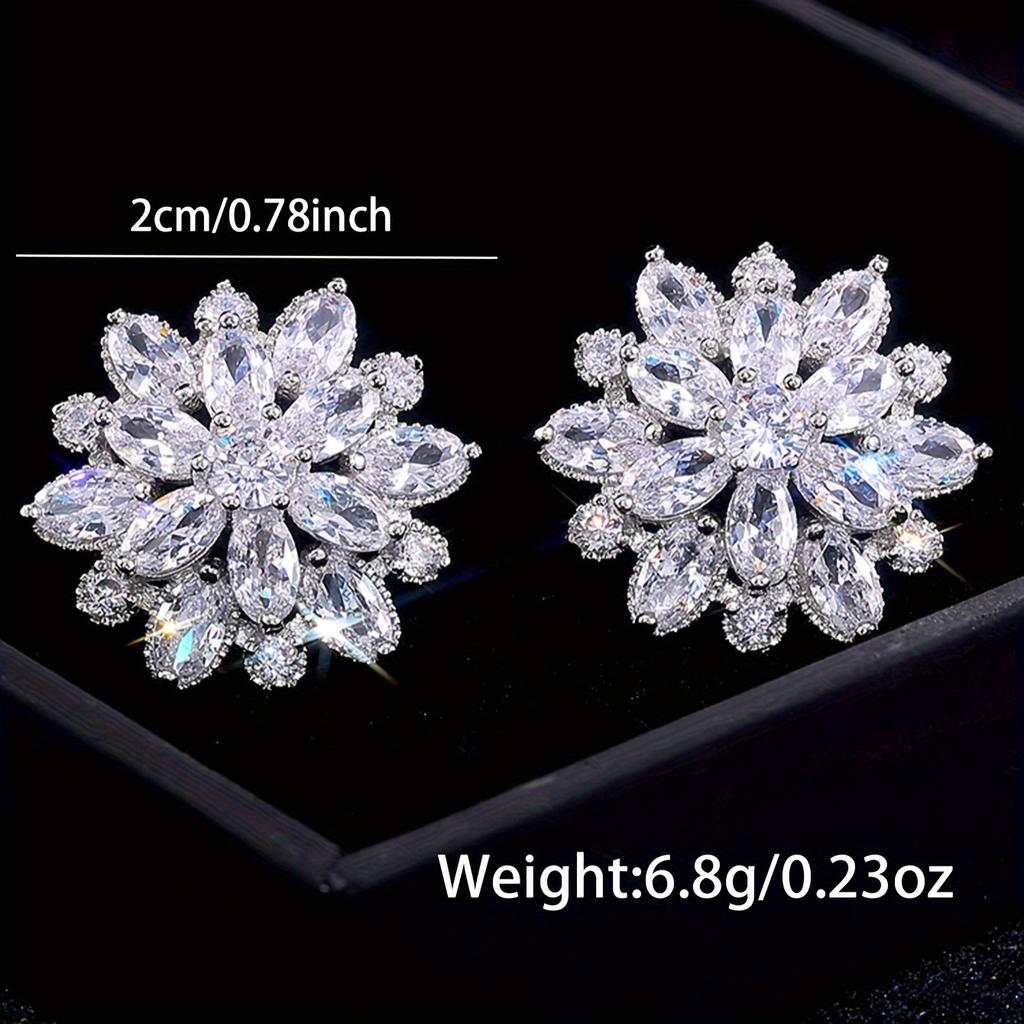 Módní svatební svatební ženy lesklé květinové náušnice dárek