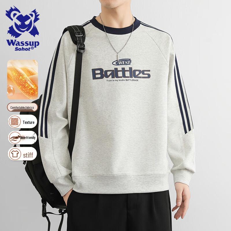 

Wassup Sohot Men s Casual Crewneck Long-Sleeve Top XL