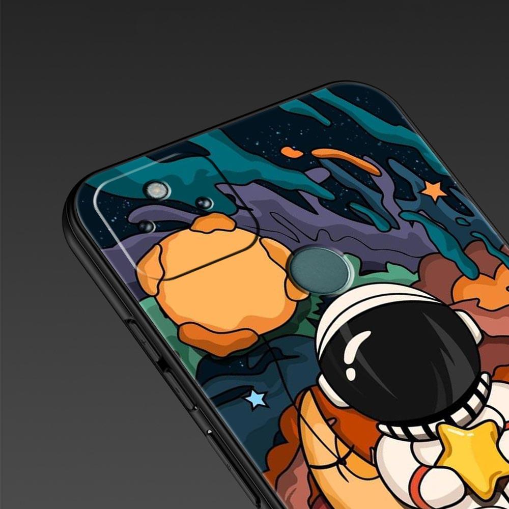 Cartoon Cute Cosmonaut Phone Case Cover for Google Pixel 10 9 8 7 6 9A 8A 7A 6A Pro Shockproof Soft TPU 9 Pro XL Shell Capas Bag