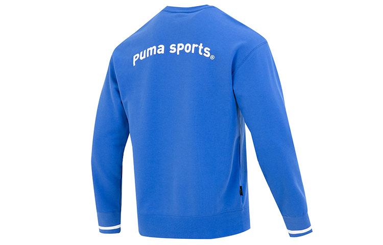 PUMA Sweatshirts Men's Blue Crew Neck Moderate Regular 620614-92