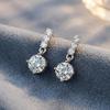 One Carat Moissanite Tassel Earrings with Zirconia, Colorfast, Super Shiny, Internet Celebrity Style, Six-Prong Set