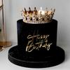 Birthday Ins Cake Luxury Decoration Crystal Crown Cake Topper Beautiful Large Wedding Party Princess Theme Celebration Gifts New
