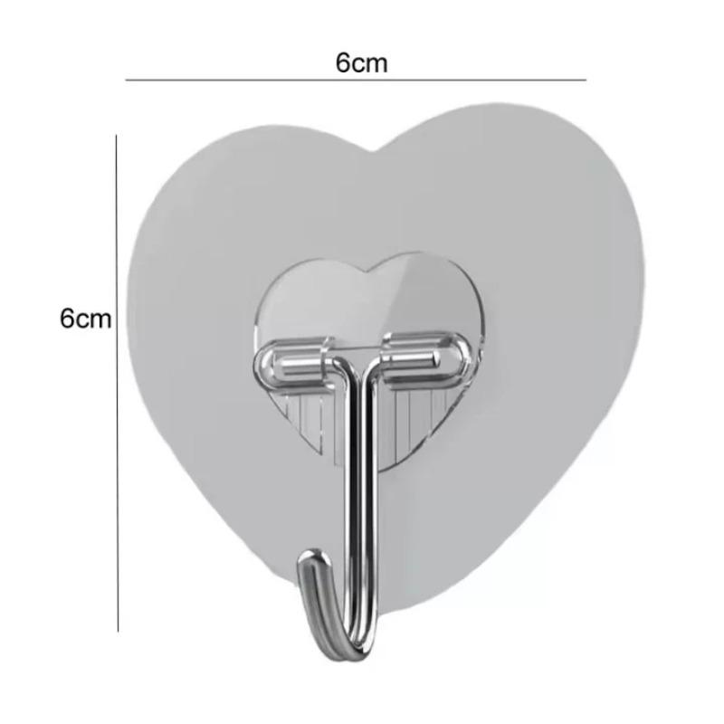 Transparent Stainless Steel Strong Self Adhesive Hooks Key Storage Hanger for Door Wall Multi-Function for Christmas Decoration