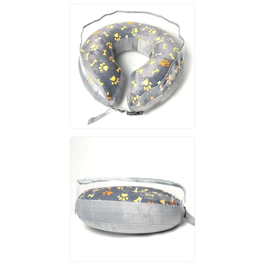 Inflatable Collar with Clear Baffle Soft Cone for Pet Perfect for After Surgery and Wound Healing Adjustable Lightweight