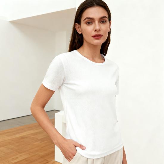 Summer Quick-Drying T-shirt Crew Neck Short Sleeve Solid Color Tee Breathable Casual Tee Shirt for Boys Girls Men Women Fitness