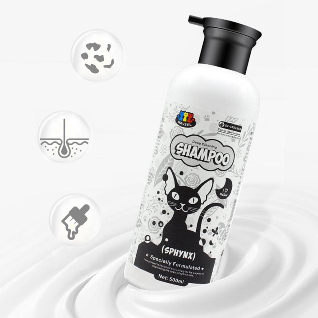Professional Hairless Cat Grooming Shampoo 500ml Perfect for Pet Owners, Salons Cat Shampoo Deep Cleansing Shampoo