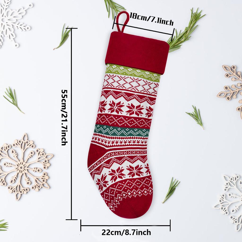 Christmas Stockings Socks Santa Snowman Hanging Xmas Tree Ornaments Decor New Year Gift