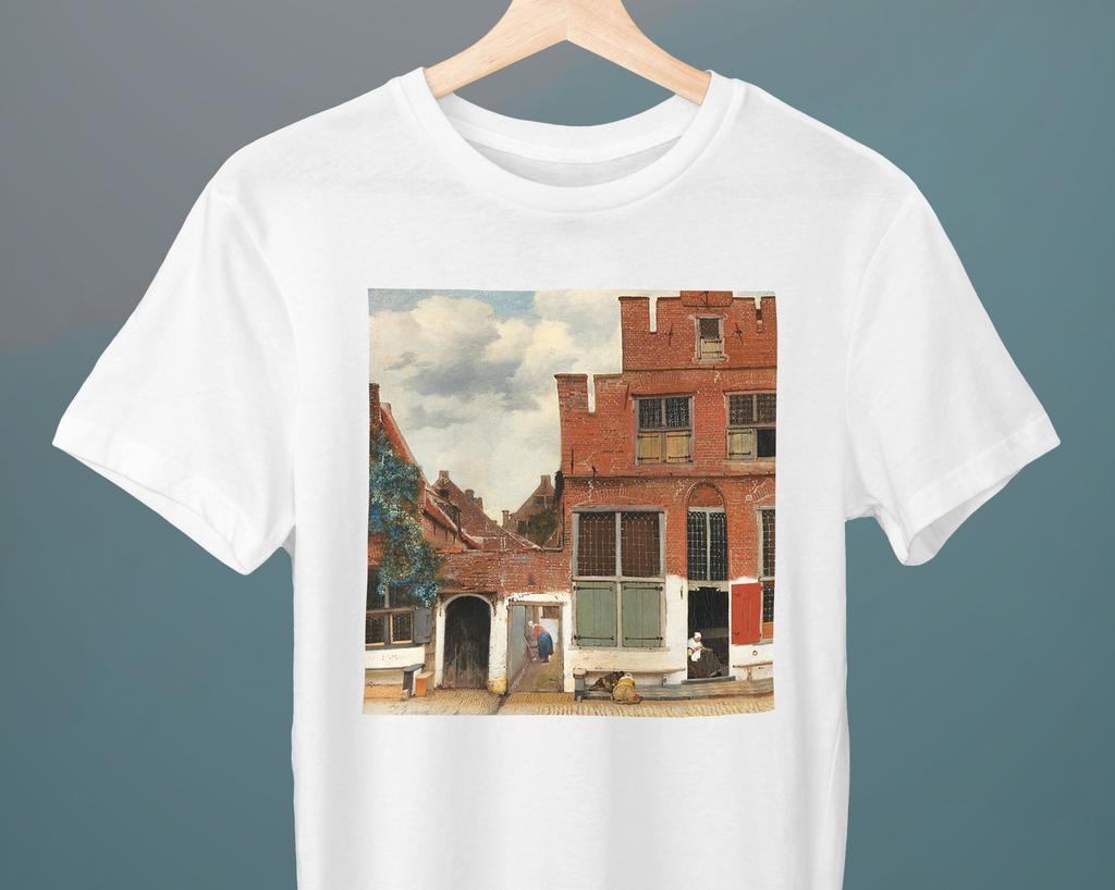 The Little Street, Het Straatje, Johannes Vermeer Painting, Unisex T-Shirt, Art T-Shirt, Gift for Her, Gift for Him, Art Lover Gift