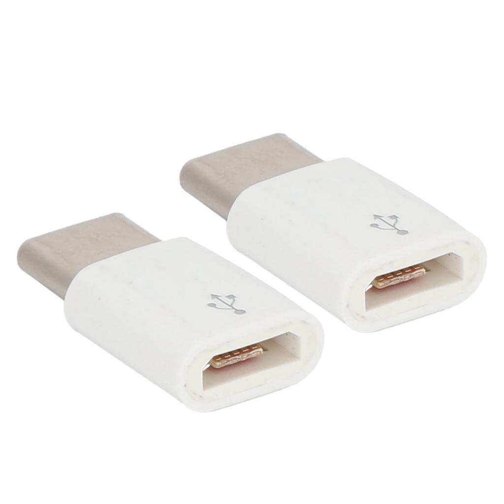 2 ks Adaptér Micro na TypeC Plug Play Skvělá kompatibilita Konverzní hlava pro přenos dat Nabíjení