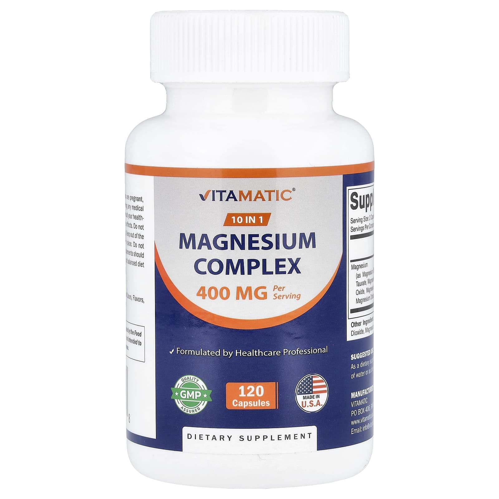

Vitamatic, Magnesium Complex, 120 Capsules