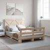 Vidaxl Bed Frame with Headboard, 160X200 Cm, Solid Pine Wood