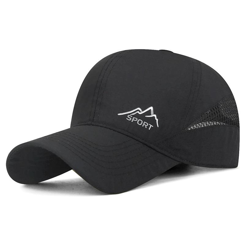 Summer Stitching Gauze Net Quick-Drying Cap Outdoor Breathable Mesh Sunscreen Baseball Cap чёрный