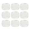50 Pcs Nail Color Card Transparent Safe Glass Square Toe Nail Polish Color Display Card