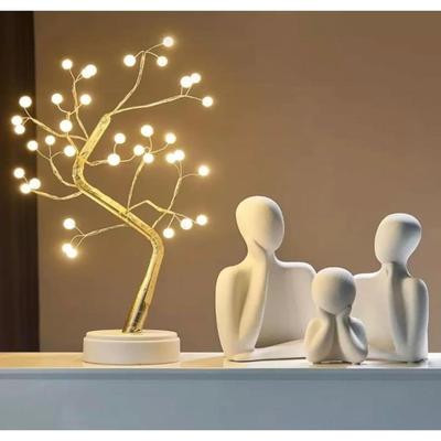 Familienstatue eines Paares | Denker-Skulptur aus Keramik | Wohndekor-Artikel für das Wohnzimmer | Tischartefakt (Weiß | 3er-Set) Neu