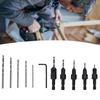 11pcs Depth Adjustable Counterbore Drill Bit Set 1/4 Inch Hex Shank Pilot Drill Bit Set  Carpentry