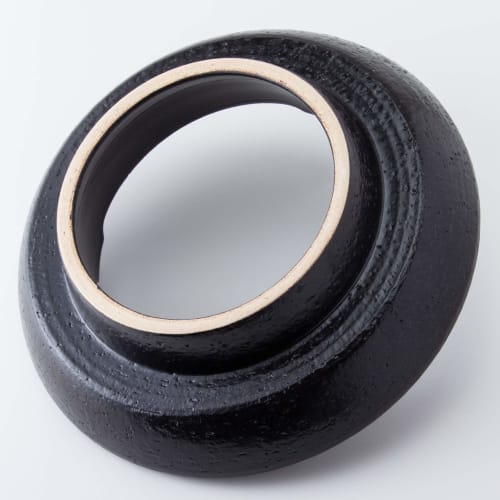 Nagatani-en Yakiniku Plate, Low Smoke, "Yakiyaki-san" Ceramic Stovetop, Large, Serves 3-5, Approx. 33cm, Can Be Used Over an Open Flame or Empty, Blac