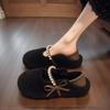 New Women's Autumn and Winter Fleece Warm Cotton Shoes, One-step Shoes
