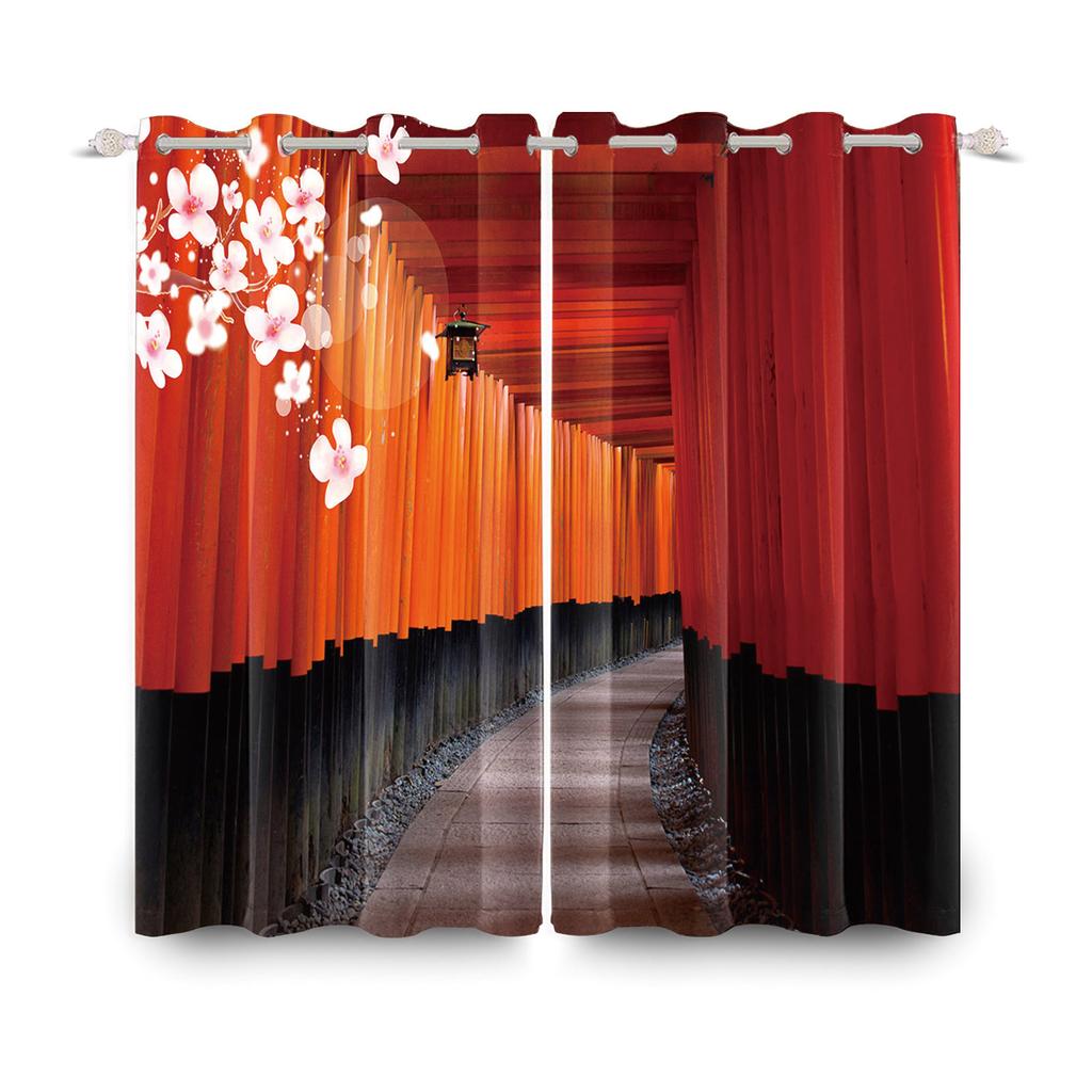 2pcs/set 3D Spacecraft Cabin Window Curtain Science Fiction Futurism Bedroom Living Room Decor Blackout Polyester Fabric Curtain