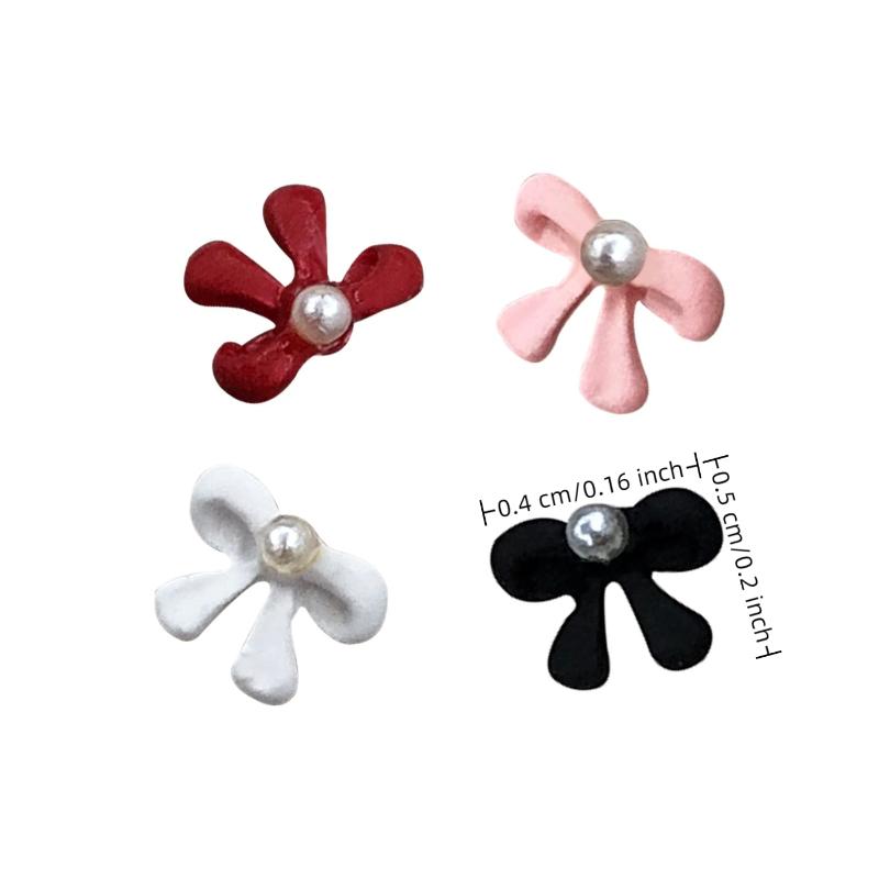 10Pcs Bow Mini Nail Art Nail  Bowknot Nails Decals Nails Art Design Nail Charm Nail Art Decoration Accessories