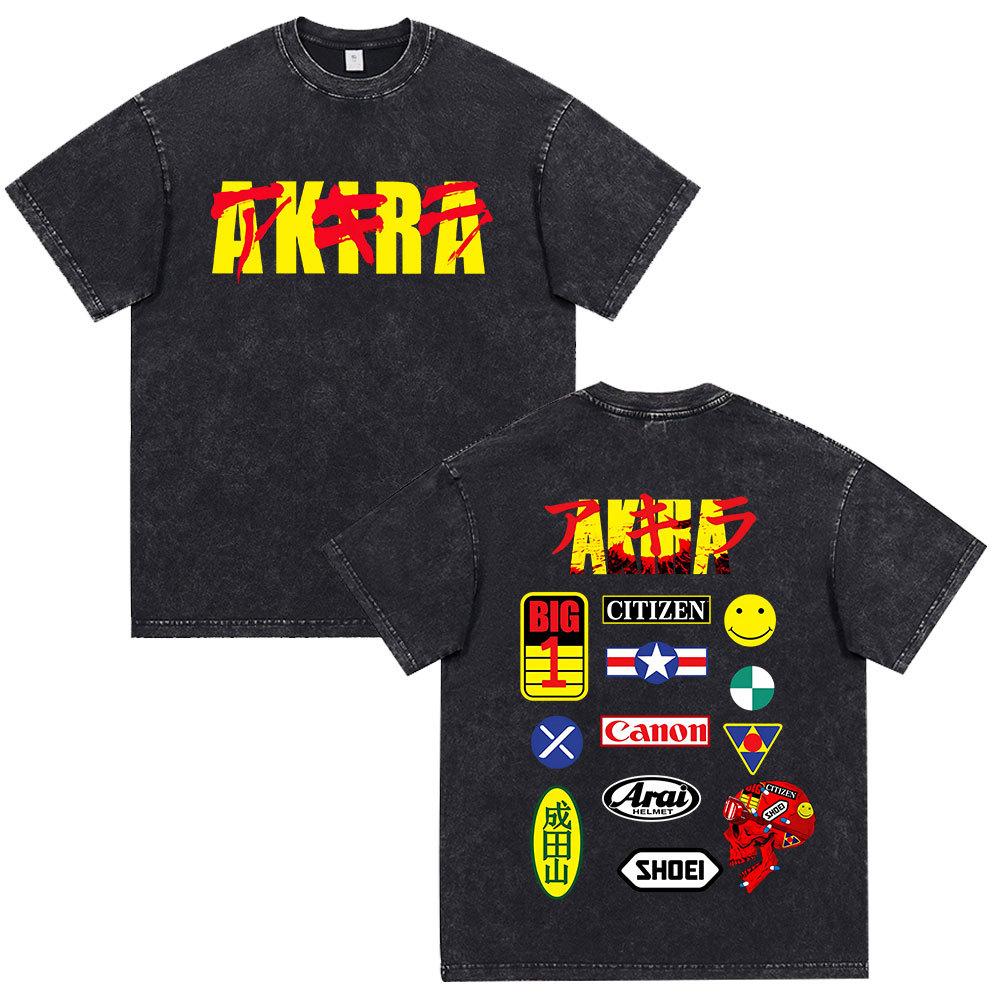 Anime Akira Vintage Washed T Shirt 90s Science Fiction Movie