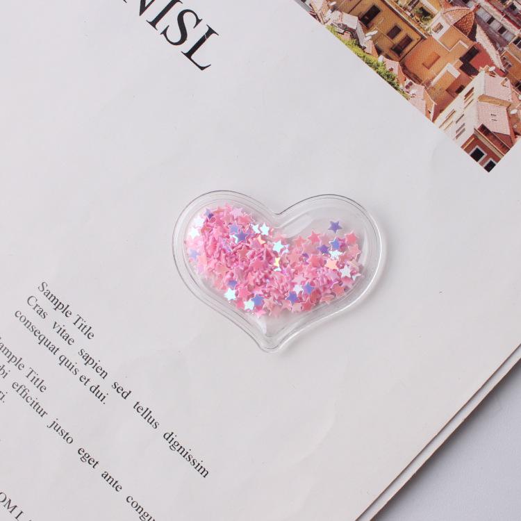 DIY PVC Glitter Heart Hair Clips & Ties Accessories Kit