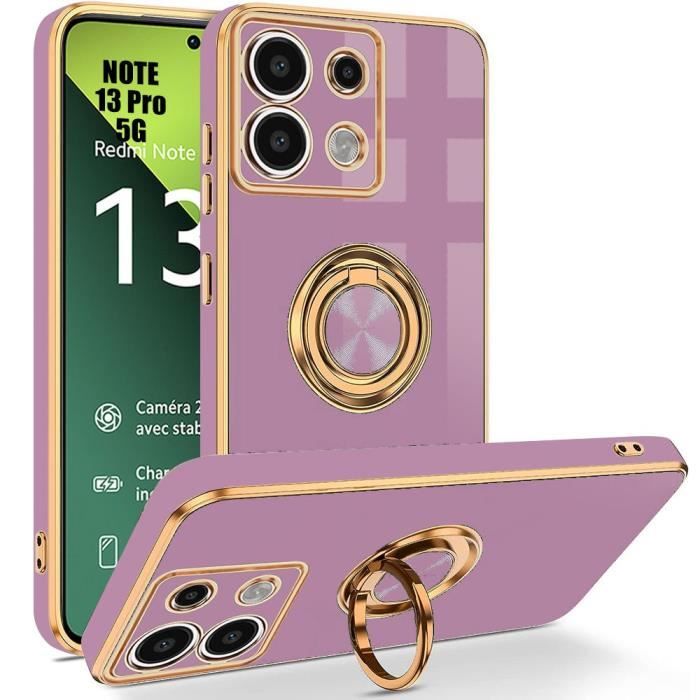 Coque de protection - E.F.CONNECTION - Pour Xiaomi Redmi Note 13 Pro 5G - Silicone violet - Souple - Antichoc