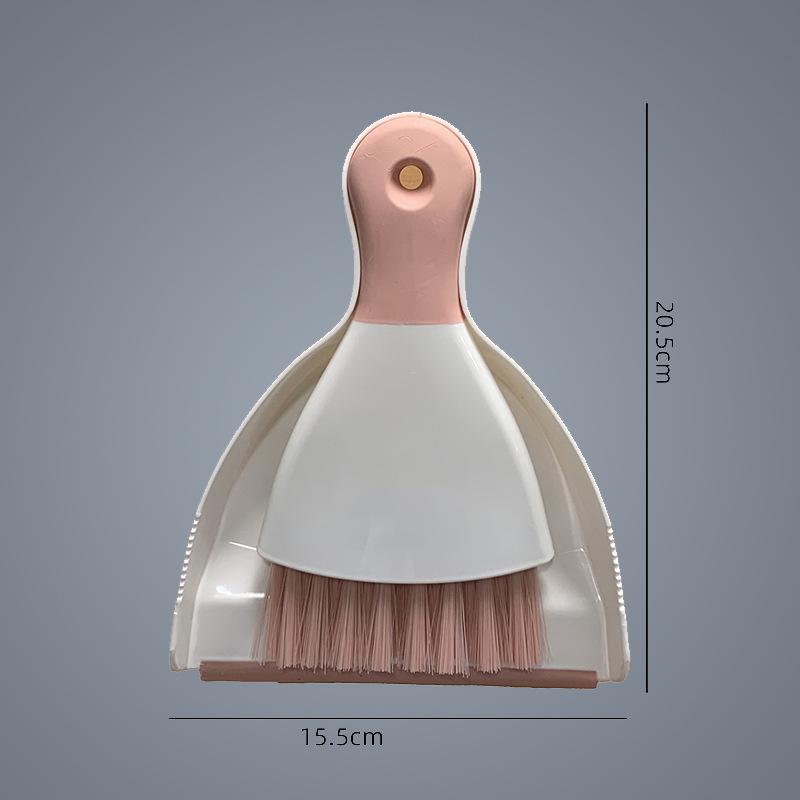 

Мини-набор совков и щеток Набор для уборки офисного стола Набор метел Портативный набор для уборки настольной щетки и совка Новый розовый