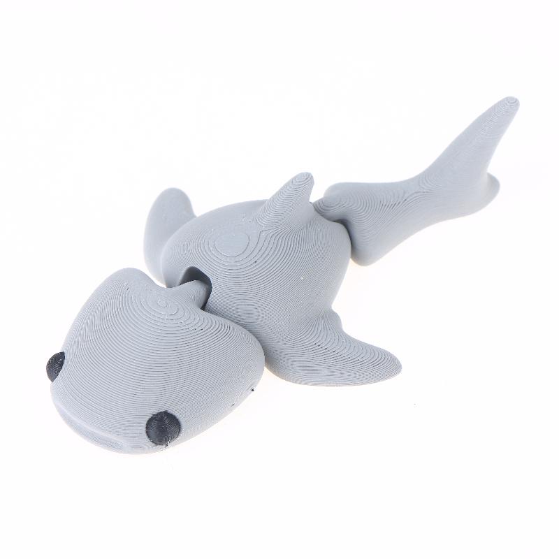 3D Printed Small Animal Joint Flexible Simulation Shark, Killer Whale Ornament Home Decoration Perfect Gift For Friends Family