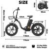 Electric Bicycle Keteles KF9 1000W Motor 20" Fat Tire Foldable Adult Electric Bike 48V 35AH Hydraulic Brakes Max Load 150Kg 7 Speed