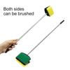 Double-sided Fish Tank Window Long Handle Clean Aquarium Cleaner Sponge Brush Cleaning Tool Kit