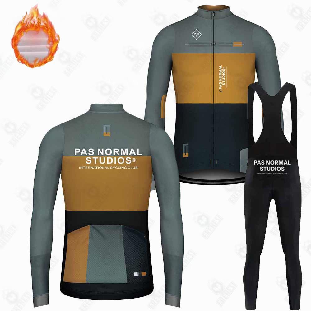 Fleece Suit Winter Cycling Suit Long Sleeve Overalls Trousers Road Bike Mountain Bike Outdoor Cycling Suit 2026 Winter Fleece Warm Cycling Suit