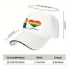 Rainbow Peace Equality Hand Heart Print Baseball Cap Unisex Adjustable Polyester Outdoor Casual Hat