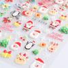 Manicure DIY Festive Design Bird 5D Embossed Nail Stickers Snowflakes Winter